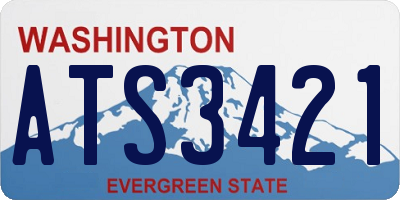 WA license plate ATS3421