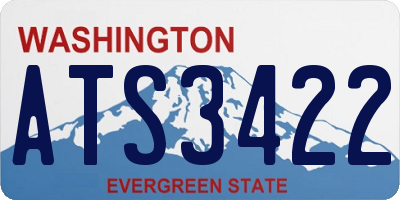 WA license plate ATS3422