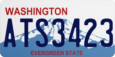 WA license plate ATS3423
