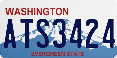 WA license plate ATS3424