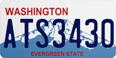 WA license plate ATS3430