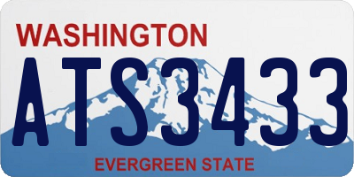 WA license plate ATS3433