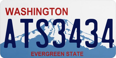 WA license plate ATS3434