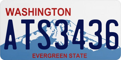 WA license plate ATS3436