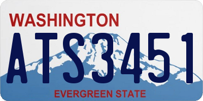 WA license plate ATS3451