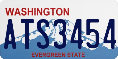 WA license plate ATS3454