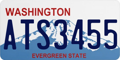 WA license plate ATS3455
