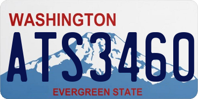 WA license plate ATS3460