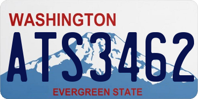 WA license plate ATS3462
