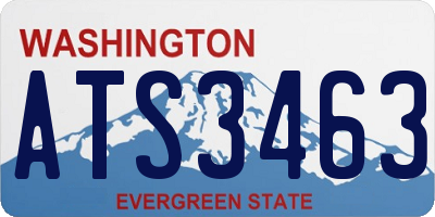 WA license plate ATS3463