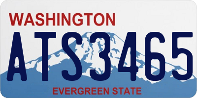 WA license plate ATS3465
