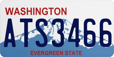 WA license plate ATS3466