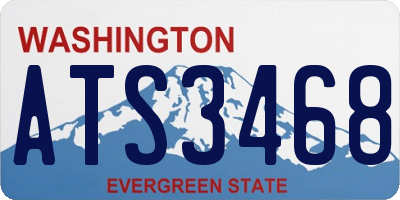 WA license plate ATS3468