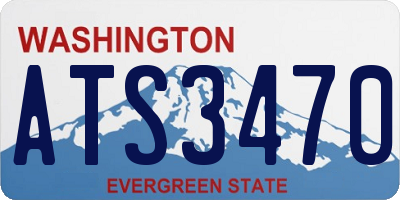 WA license plate ATS3470
