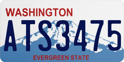 WA license plate ATS3475