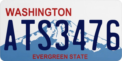 WA license plate ATS3476