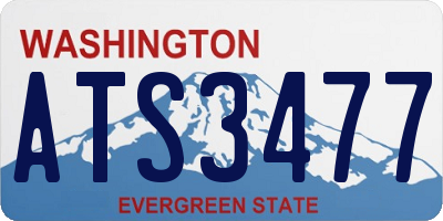 WA license plate ATS3477