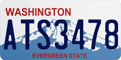 WA license plate ATS3478
