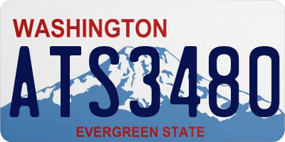 WA license plate ATS3480
