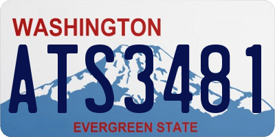 WA license plate ATS3481