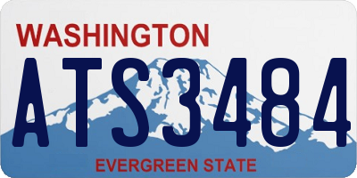 WA license plate ATS3484