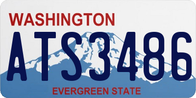 WA license plate ATS3486