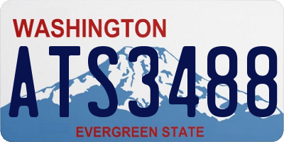 WA license plate ATS3488