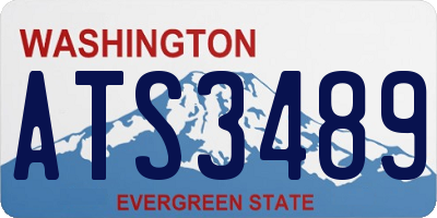 WA license plate ATS3489