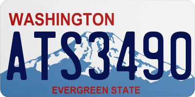 WA license plate ATS3490