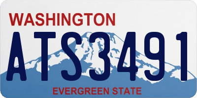 WA license plate ATS3491