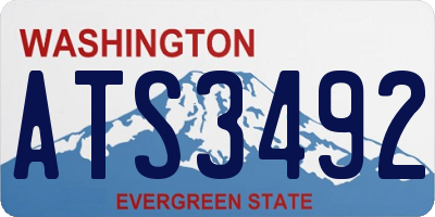 WA license plate ATS3492