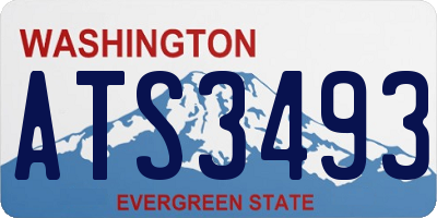 WA license plate ATS3493