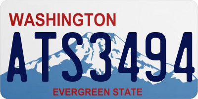 WA license plate ATS3494