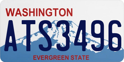 WA license plate ATS3496