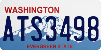 WA license plate ATS3498