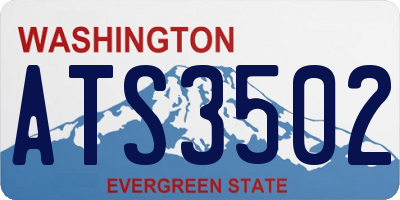 WA license plate ATS3502