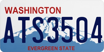 WA license plate ATS3504