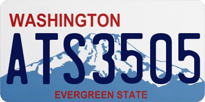 WA license plate ATS3505