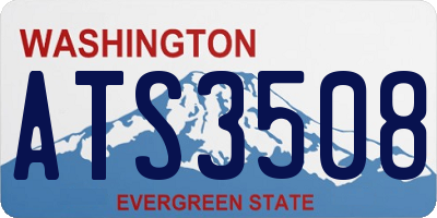 WA license plate ATS3508