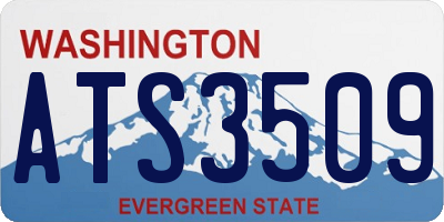 WA license plate ATS3509