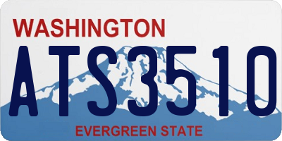 WA license plate ATS3510