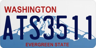 WA license plate ATS3511
