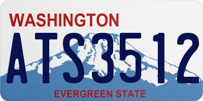 WA license plate ATS3512