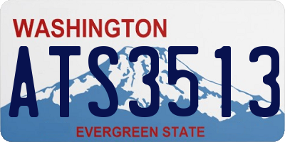WA license plate ATS3513