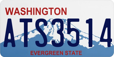 WA license plate ATS3514