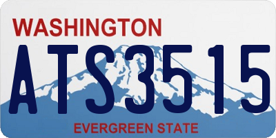WA license plate ATS3515