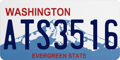 WA license plate ATS3516
