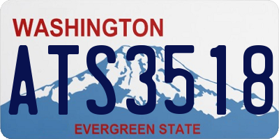 WA license plate ATS3518