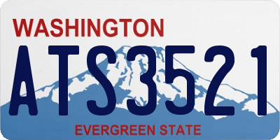 WA license plate ATS3521