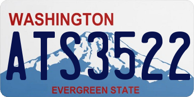 WA license plate ATS3522